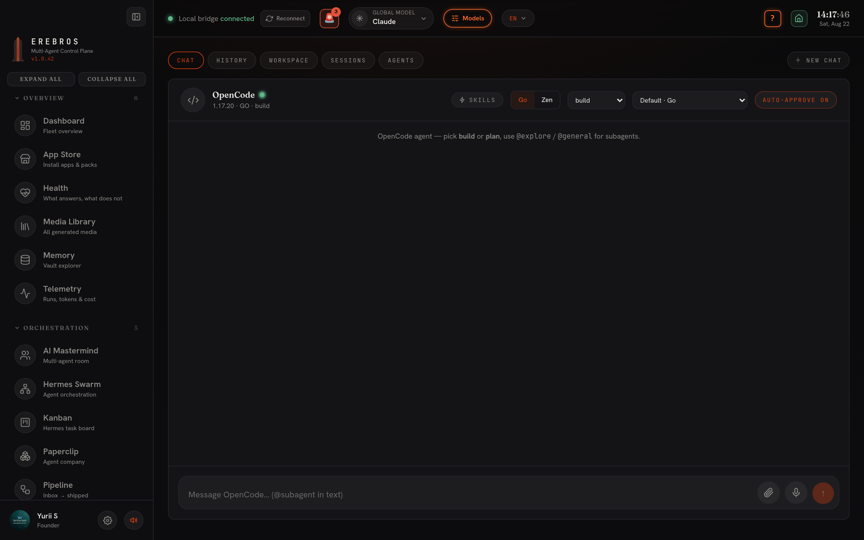 OpenCode — Erebros